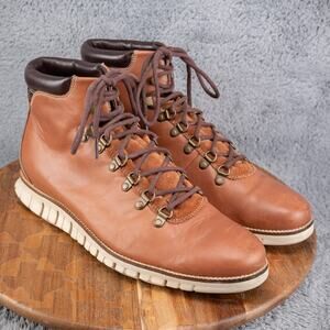 Cole Haan Men's Zero Grand Lace Up Hiker Boots JL3 Brown Size 11.5 M